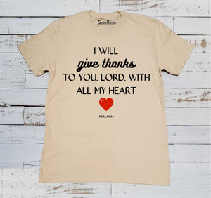 Thanks To You Lord Christian Beige T Shirt