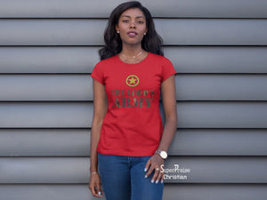 Christian Women T shirt The Lord's Army