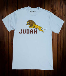 The Lion Of The Tribe of Judah Christian Sky Blue T-shirt