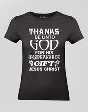 Christian Women T shirt Thanks to Gods Gift 