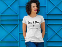 Christian Women T Shirt Trust And Obey Cross Ladies tee tshirt
