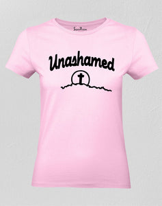 Christian Women T Shirt Unashamed Gospel Tee