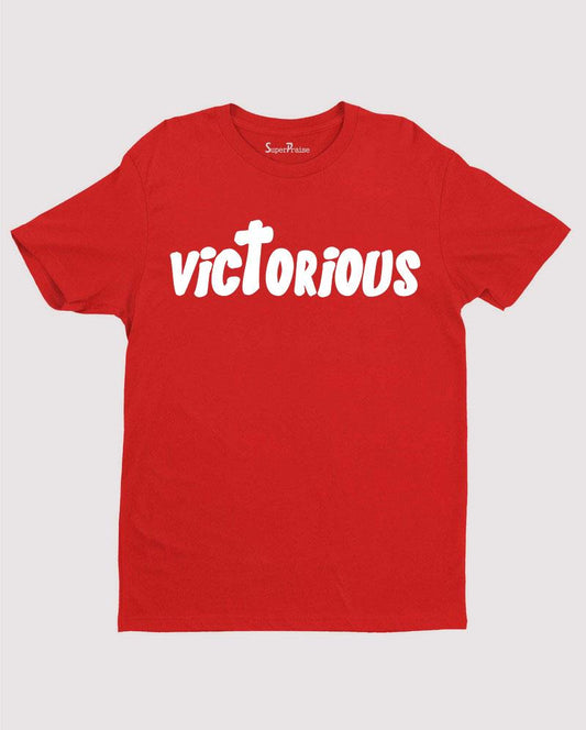 Victorious through Jesus Christ Christian T shirt