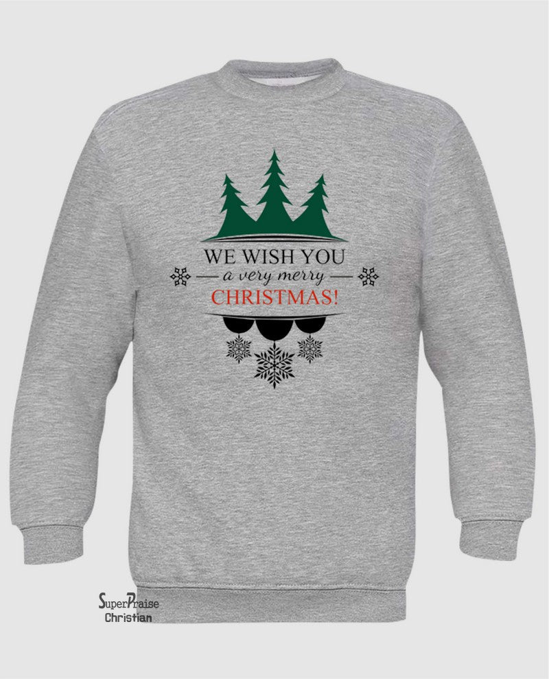 We Wish A Merry Christian Long Sleeve T Shirt Sweatshirt Hoodie