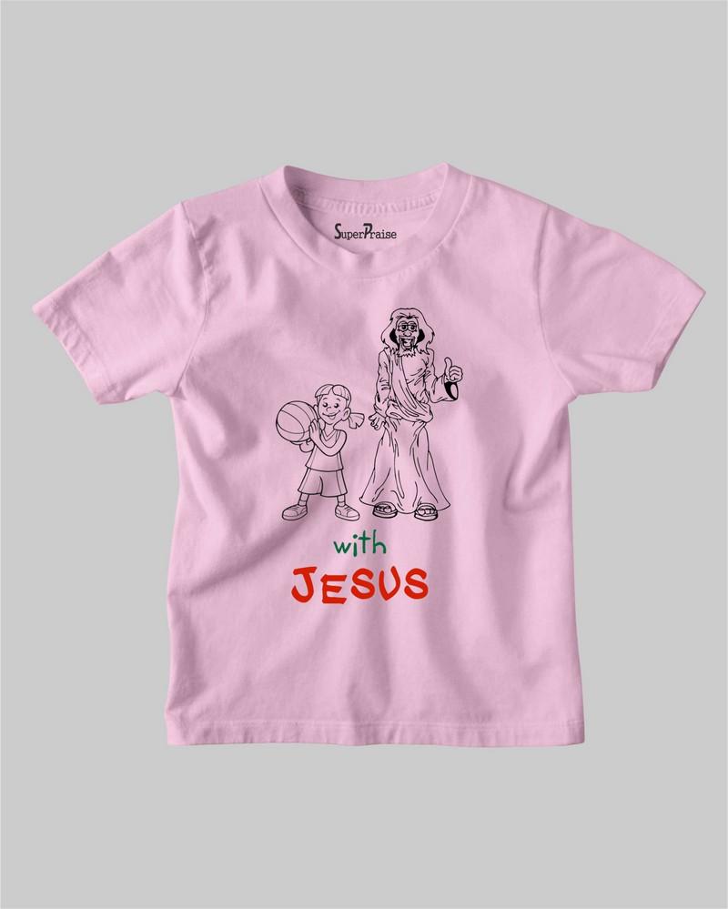 With Jesus Christian Jesus Christ Church Kids T Shirt