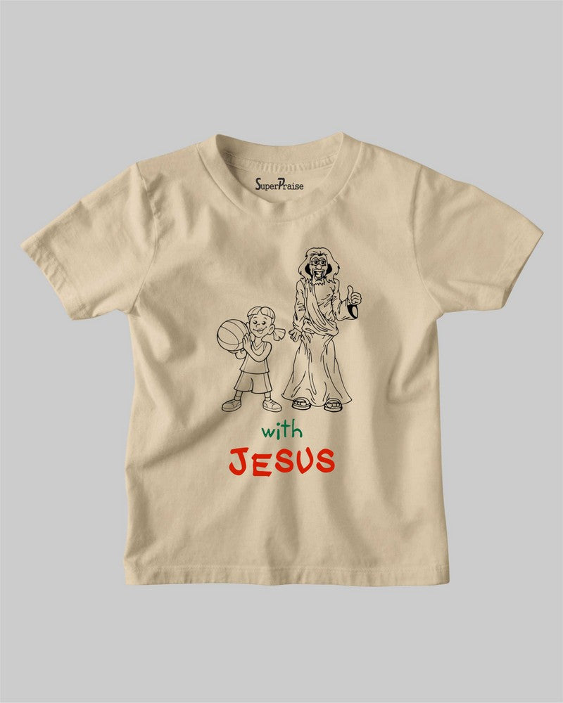 With Jesus Christian Jesus Christ Church Kids T Shirt