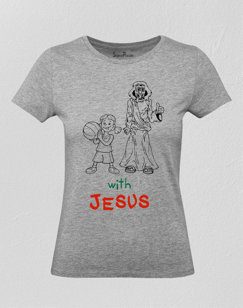 Christian Women T Shirt People Happy with Jesus