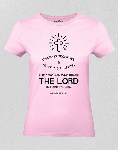 Christian Women T Shirt Who Fears Holy Jesus