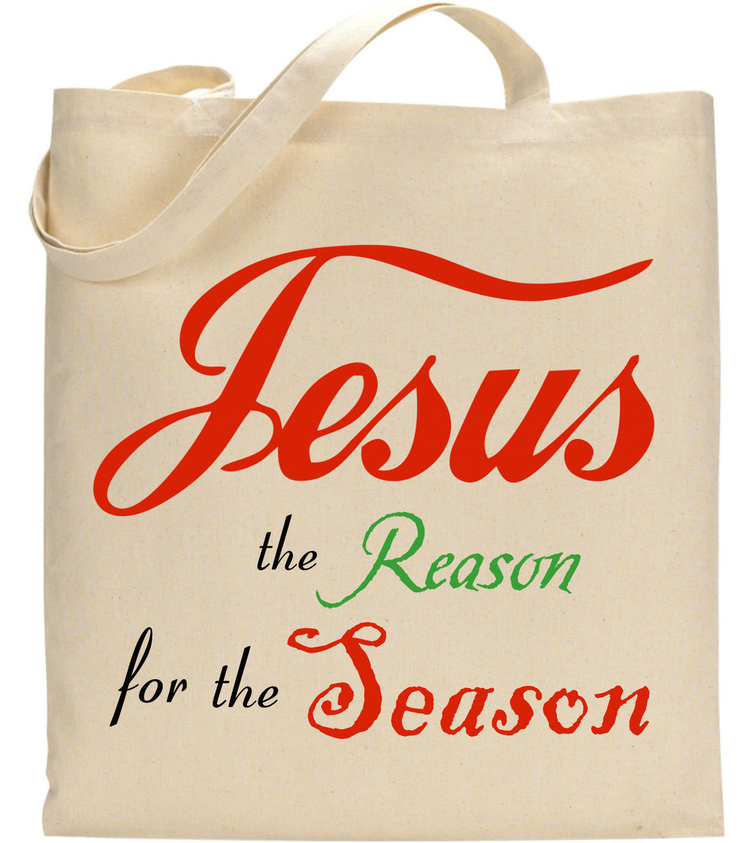 Jesus The Reason For the Season Christmas Christian Tote Bag Gift