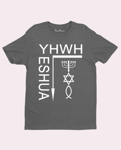 Yeshua Yahweh Slogan Faith jesus Christian T Shirt