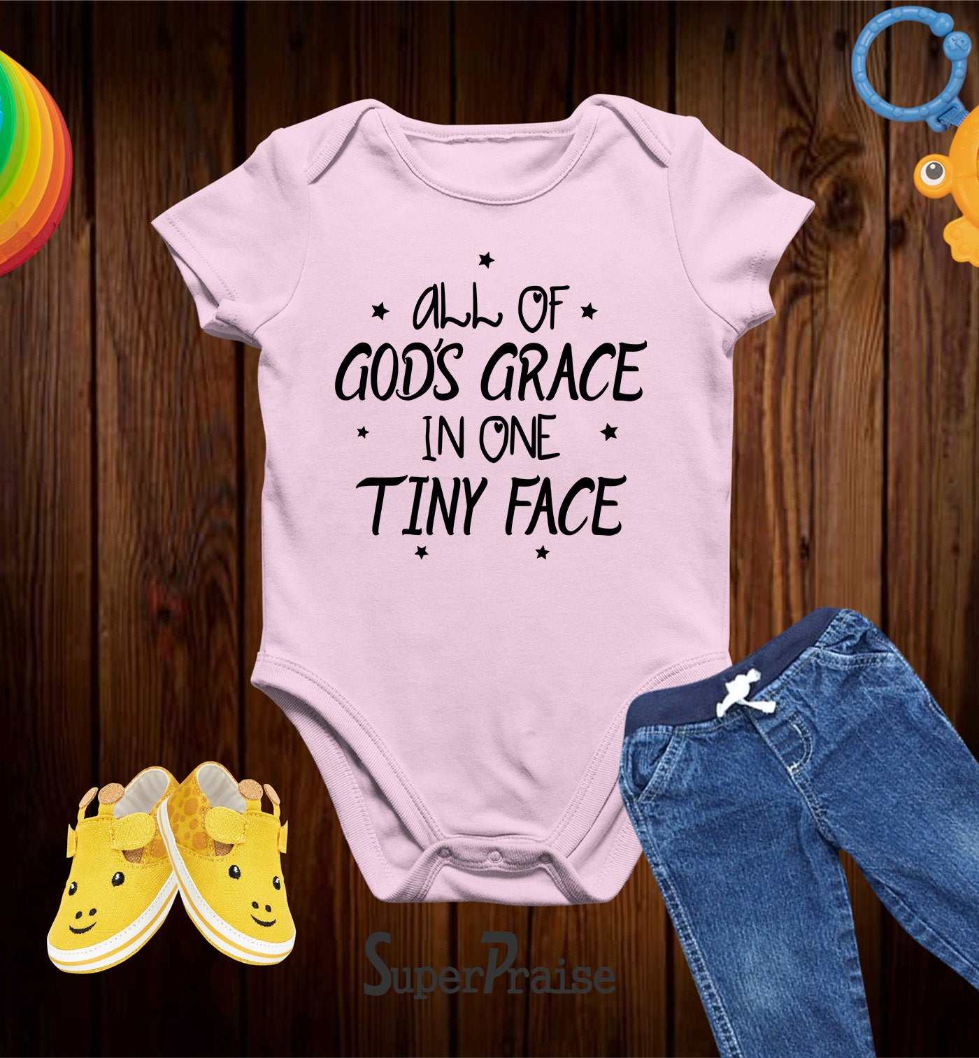 All Of Gods Grace in One Tiny Face Costume Baby Bodysuit