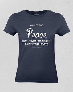 Christian Women T shirt Peace from Christ
