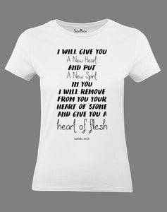 Christian Women T Shirt Hearth of Flesh