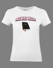 Answers Inside Christian Women T Shirt
