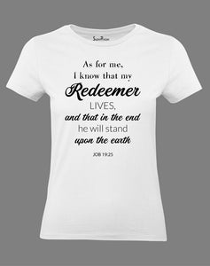 Christian Women T Shirt Lives Redeemer Jesus