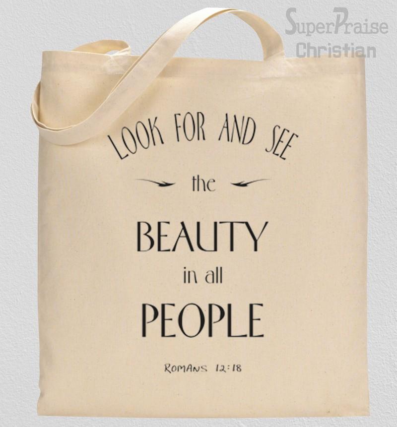 Beauty Quotes Tote Bag