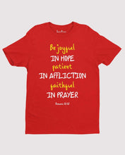 Christian pastor gifts T shirt Be Joyful Patient Faithful 