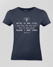 Christian Women T shirt Better to have Little Navy Tee