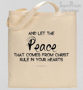 Bible Verses About Peace Tote Bag