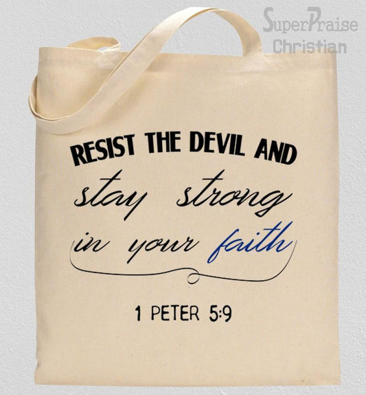 Bible Verses About Strength Tote Bag
