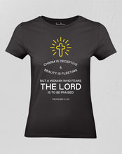 Christian Women T shirt Who Fears the Lord