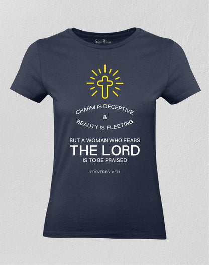 Christian Women T shirt Who Fears the Lord