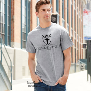 Conqueror Roman 8:37 Christian T Shirt - Super Praise Christian