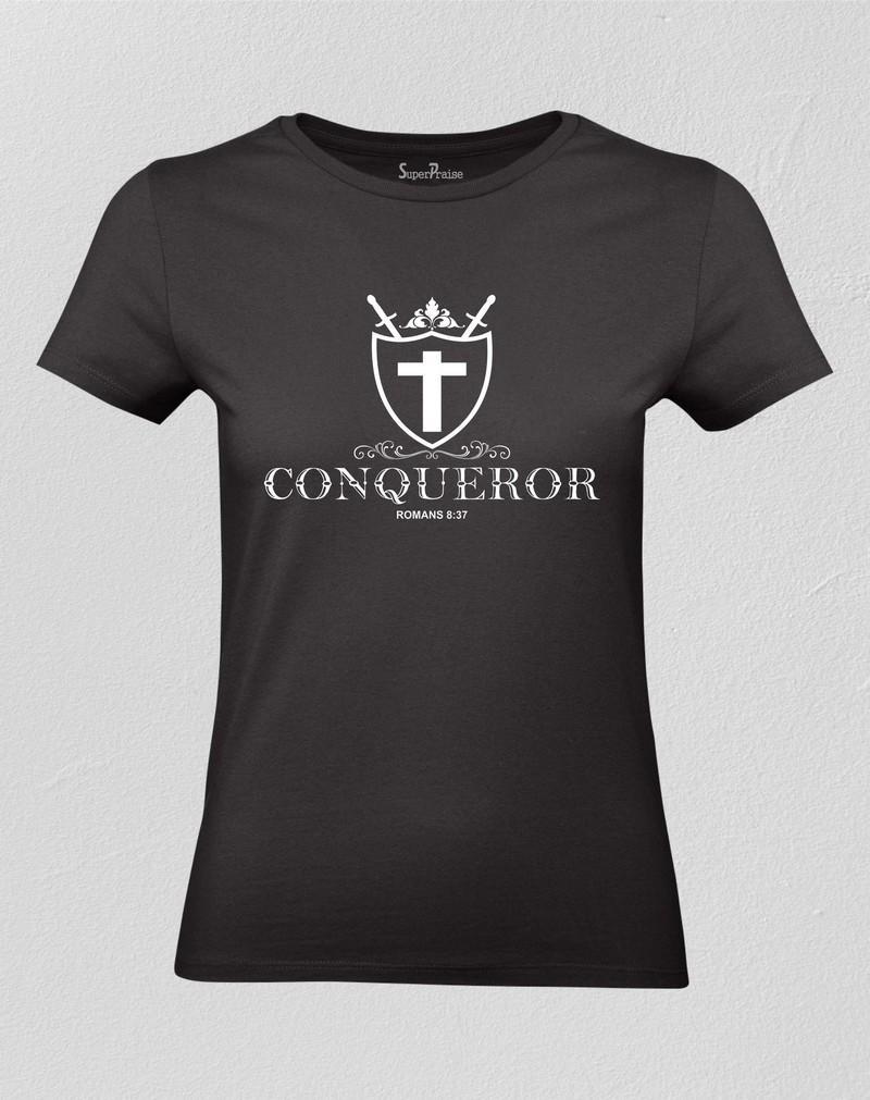 Conqueror Christian Women T Shirt 