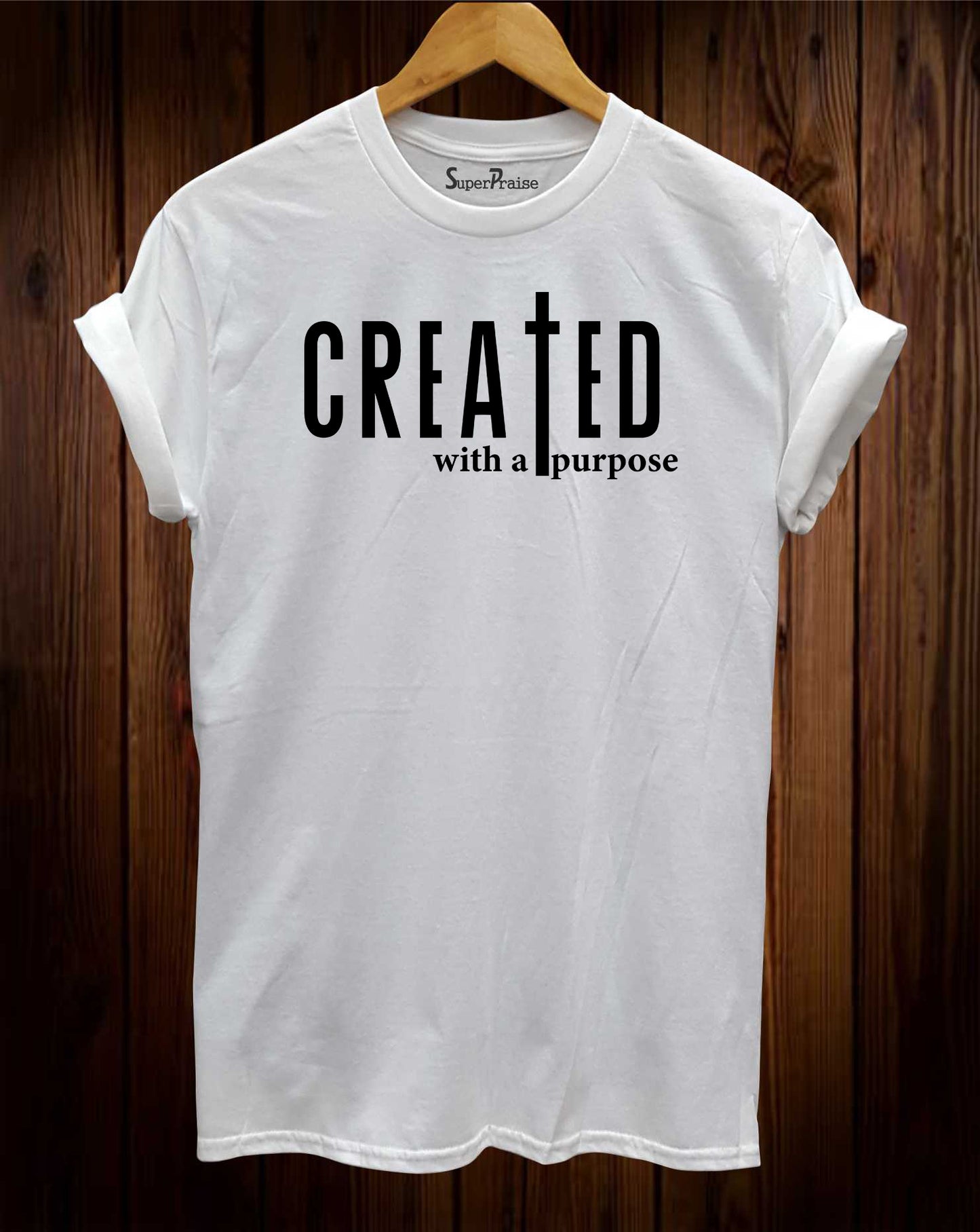 Created With a Purpose Jesus Christian Bible Verse Faith T-Shirt