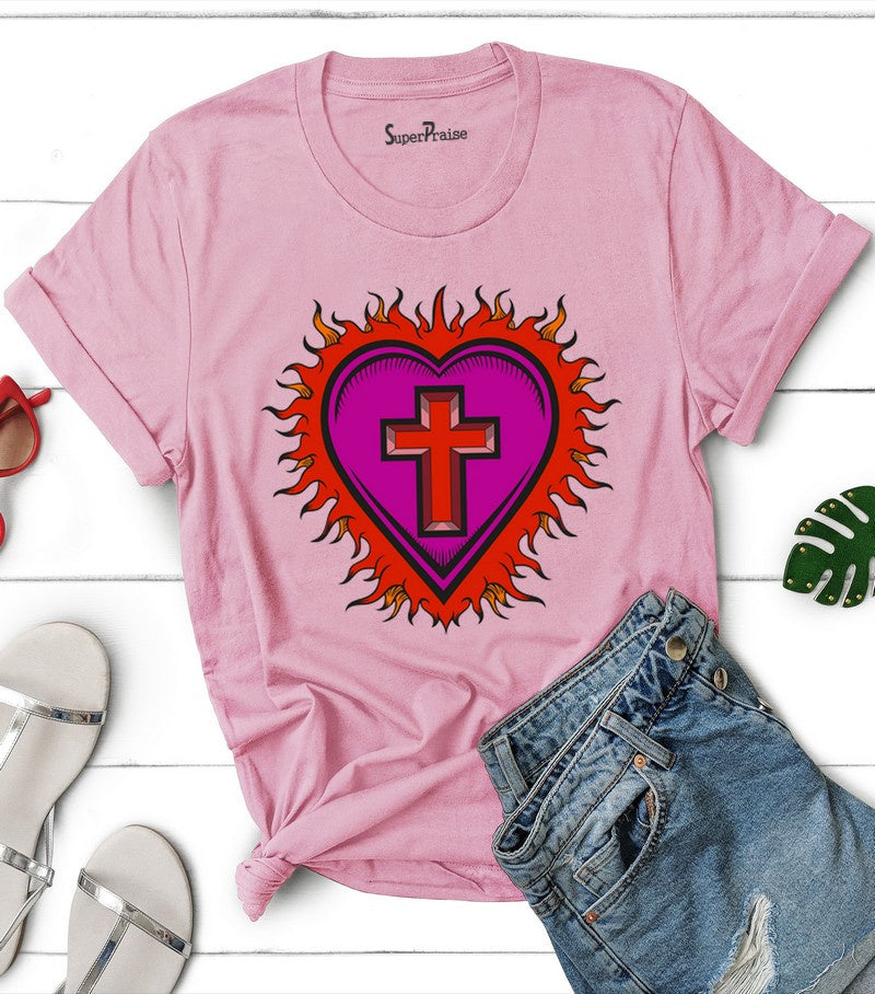 Cross Love Women Christian T Shirt