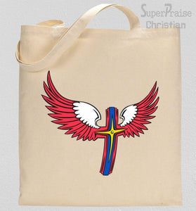 Cross Wings Tote Bag 