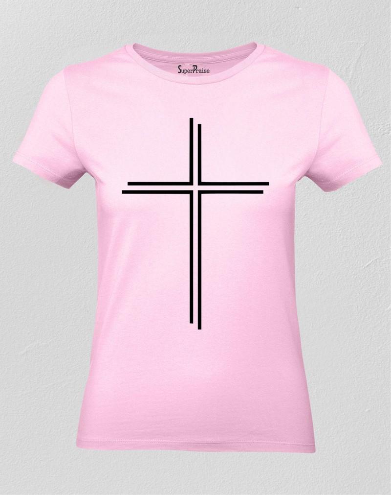 Christian Women T Shirt Cross Jesus Christ Tee