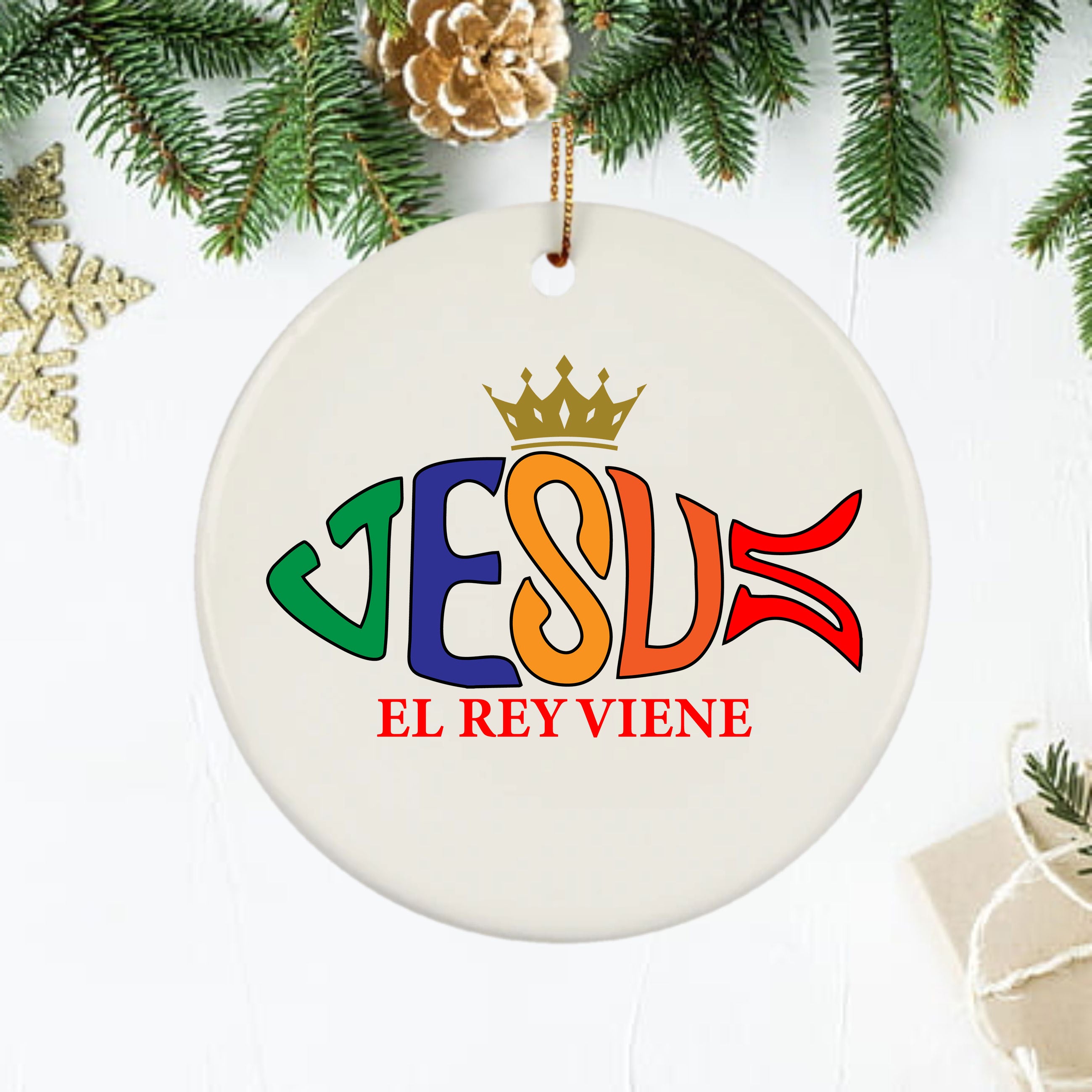 El Rey Viene Jesus Christian Ornaments – SuperPraiseChristian