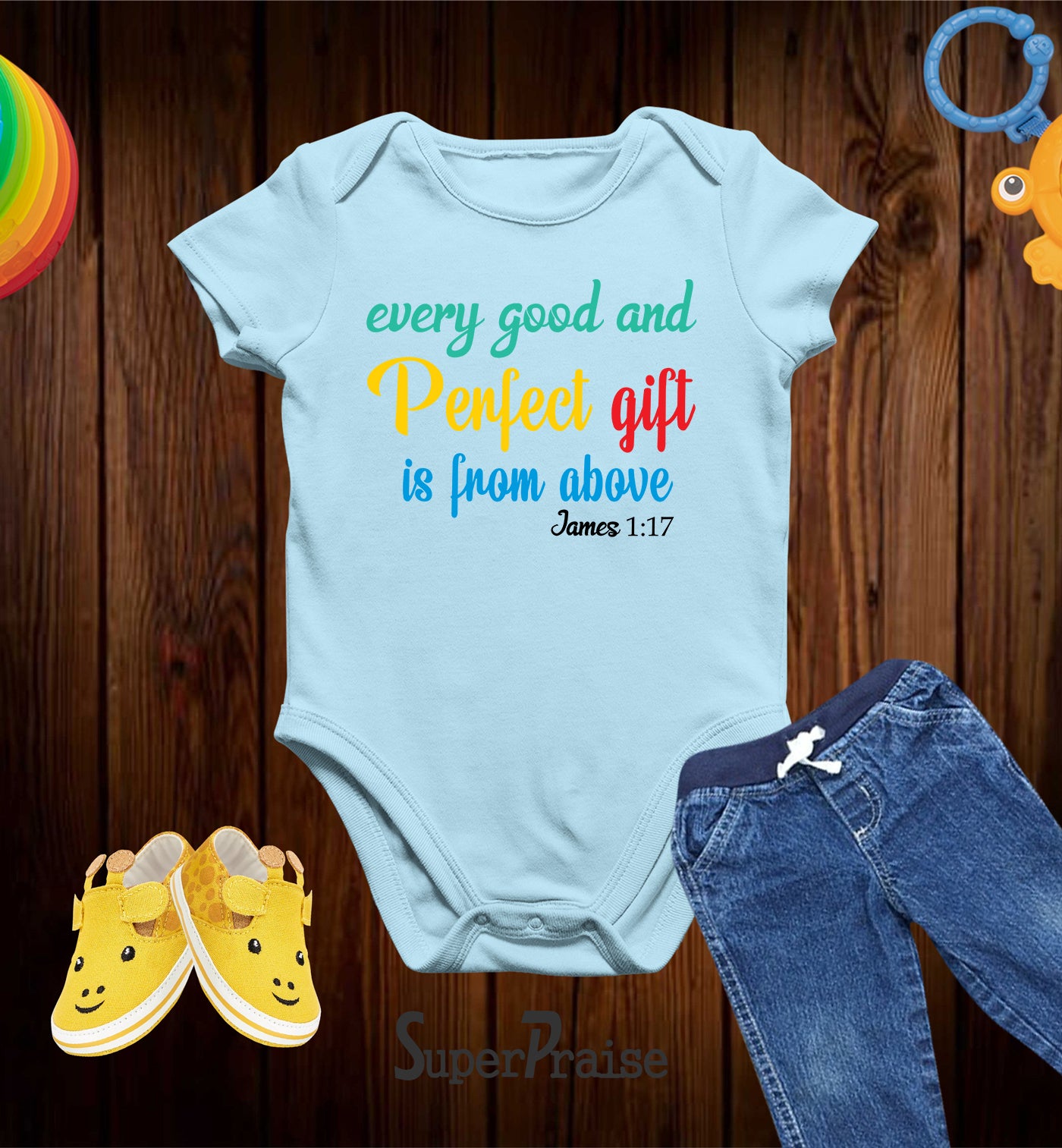 Every Good And Perfect Gift Is From Above James 1:17 Baby Bodysuit