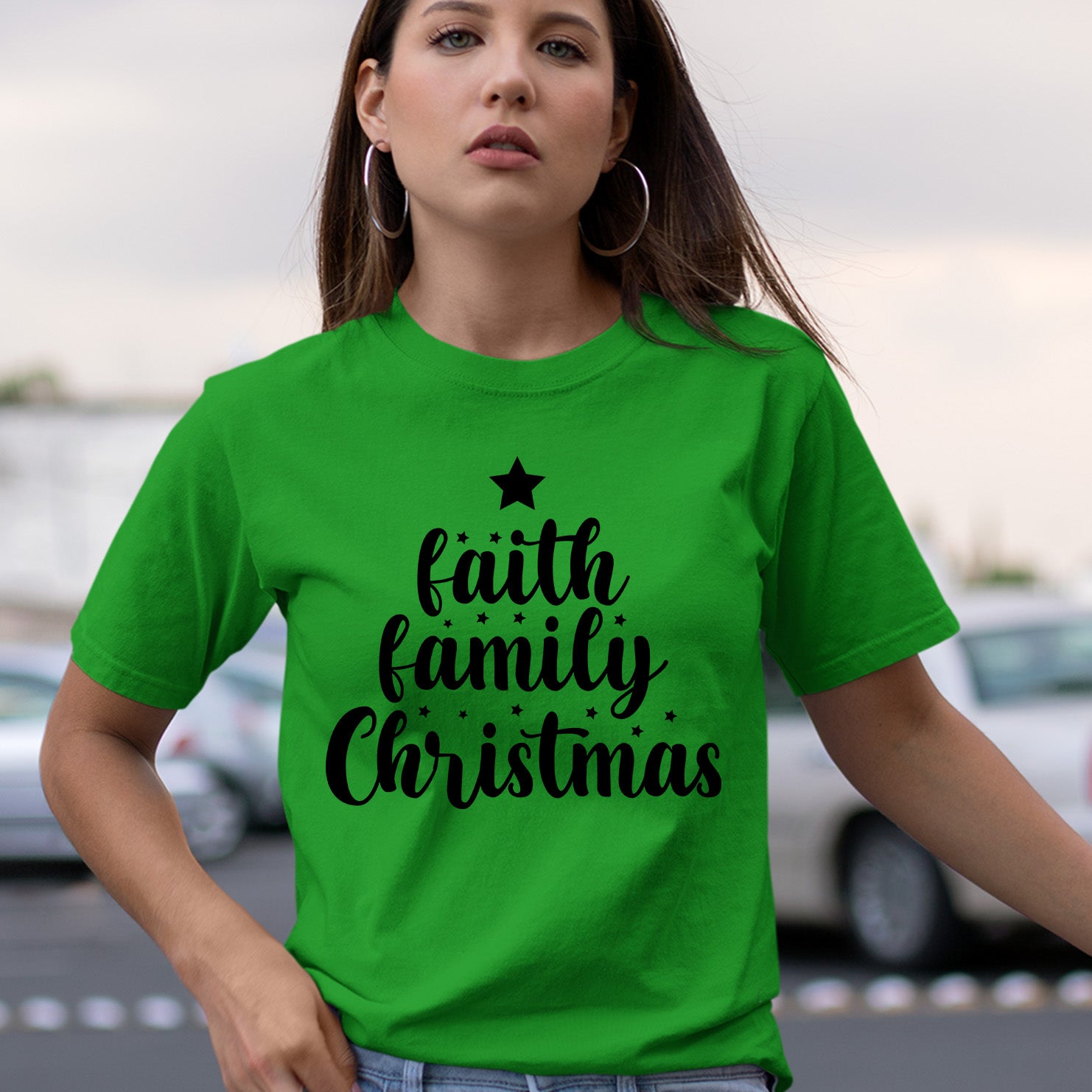 Faith Family Christmas T Shirt