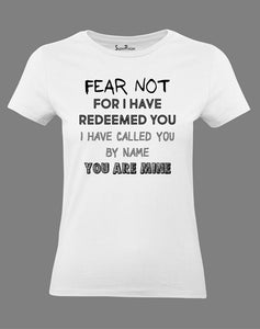 Christian Women T Shirt Feed Your Faith You Are Mine Holy  White tee