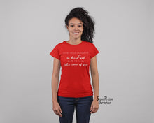 Christian Women T shirt Give Your Burdens To The Lord Ladies tee