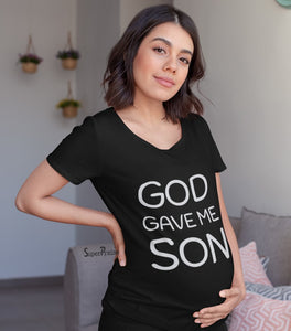 God Gave Me Son Maternity T Shirt
