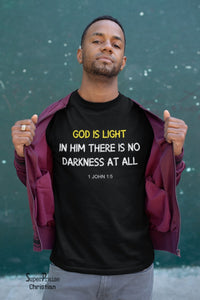 God Is Light Jesus Christ Christian T Shirt - Super Praise Christian