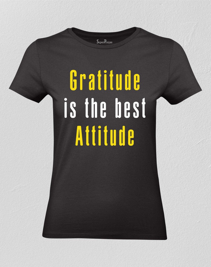 Christian Women T shirt Gratitude Is The Best Attitude Thanksgiving