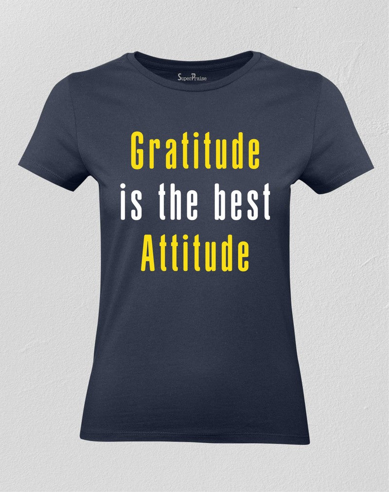Christian Women T shirt Gratitude Is The Best Attitude Thanksgiving