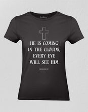 He Is Coming In The Clouds Women T shirt