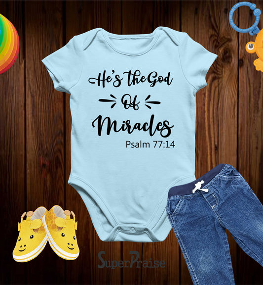 He's The God Of Miracles Christian Jesus Baby Bodysuit