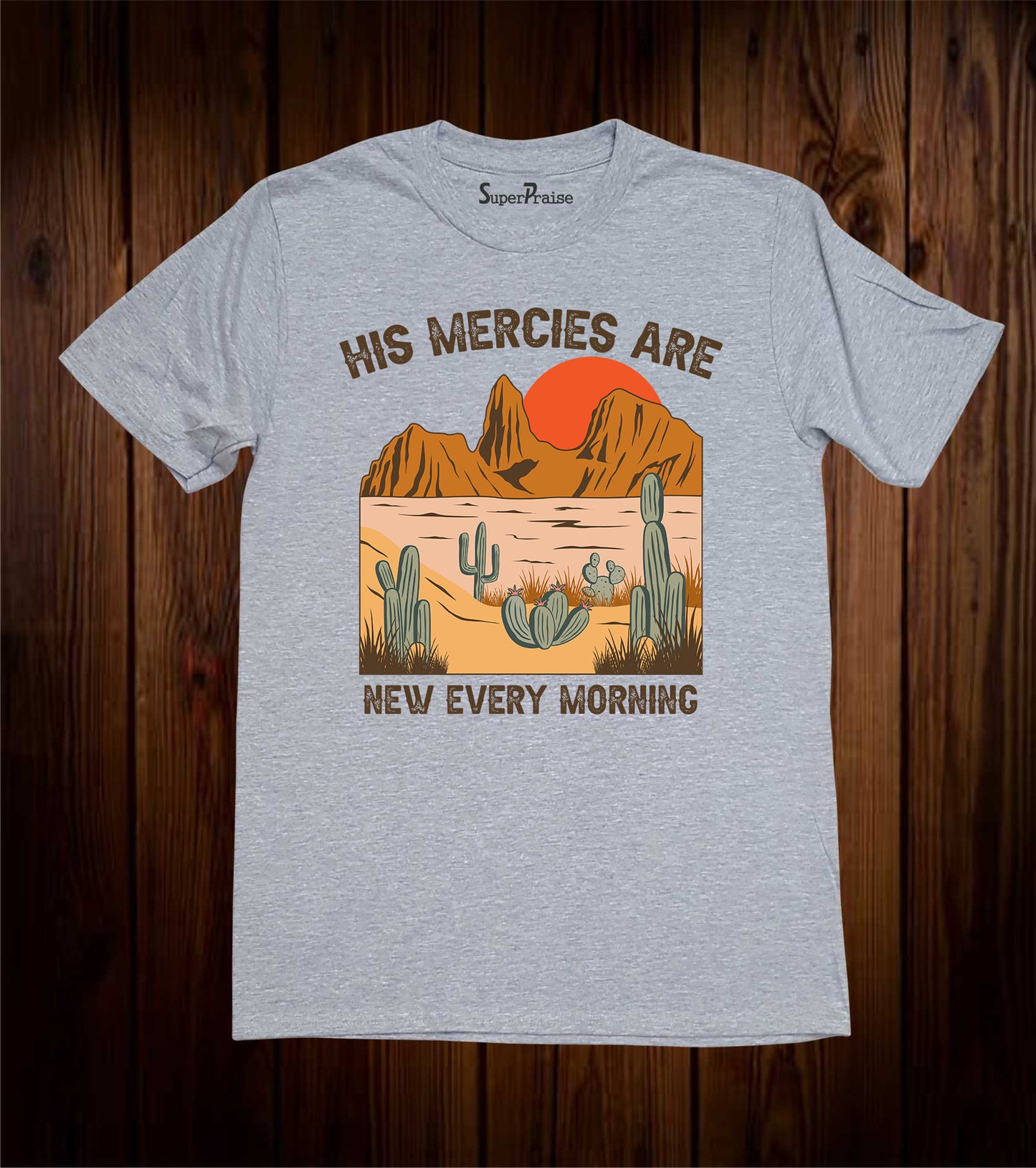 His Mercies Are New Every Morning Christian Bible Verse Faith T-Shirt