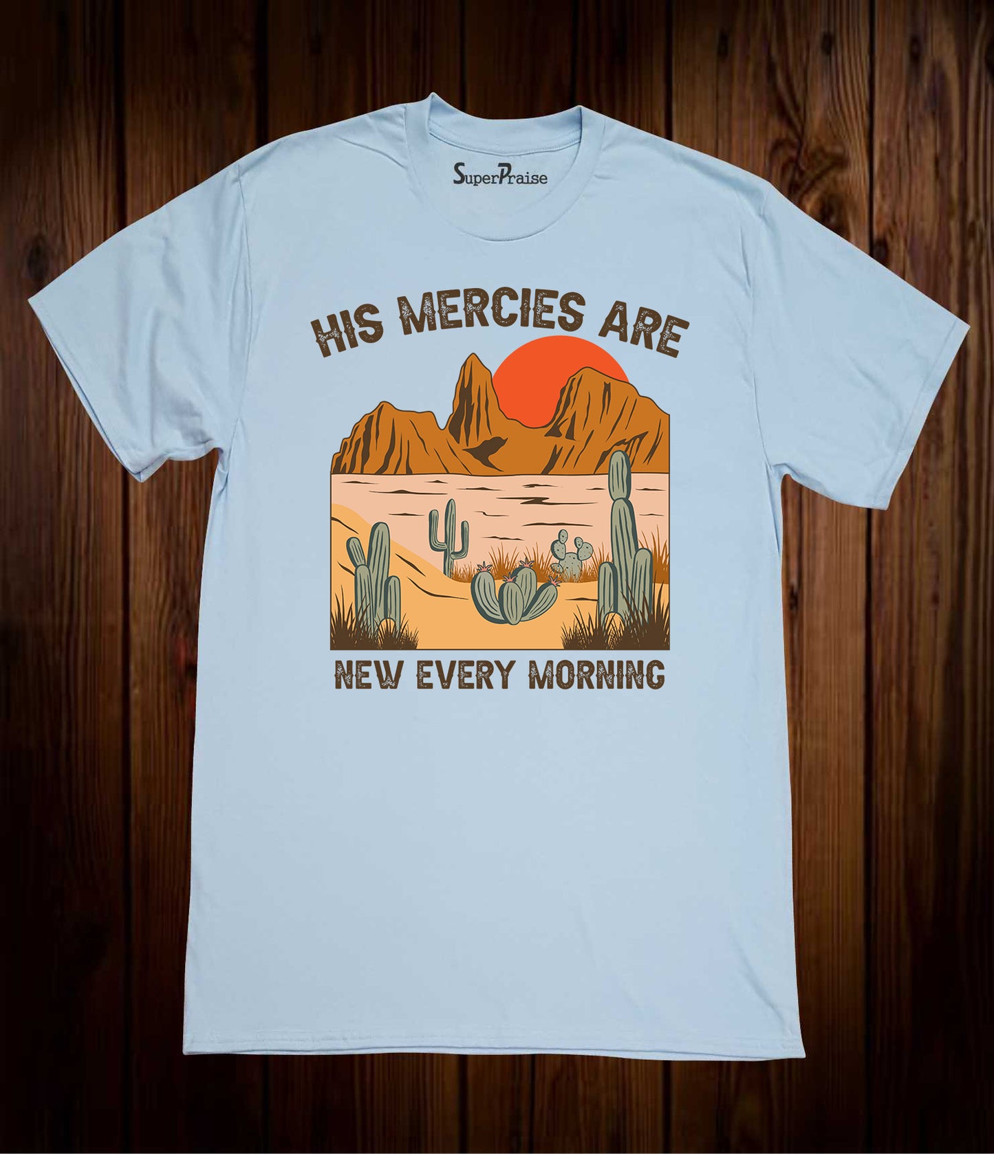 His Mercies Are New Every Morning Christian Bible Verse Faith T-Shirt