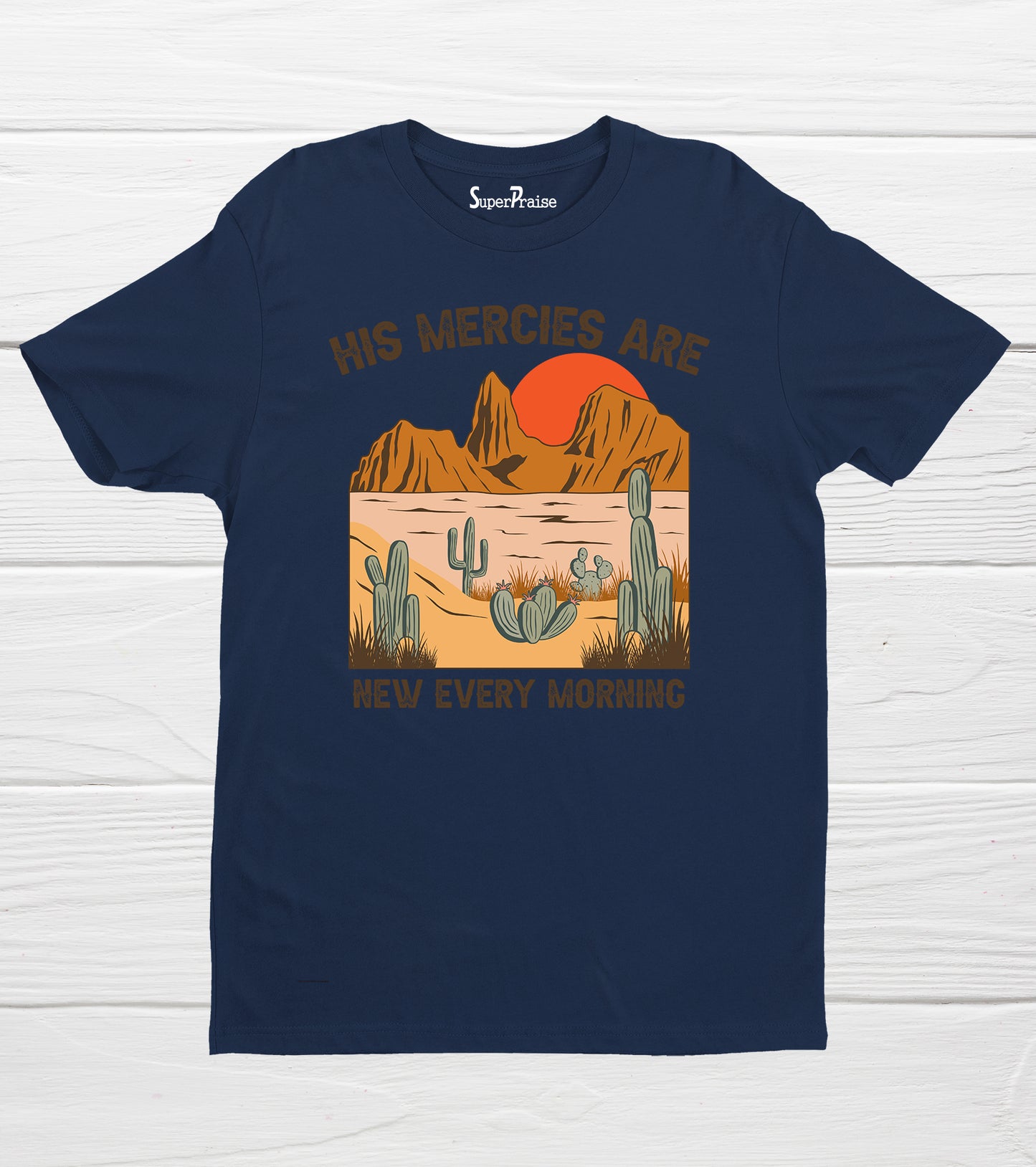 His Mercies Are New Every Morning Christian Bible Verse Faith T-Shirt