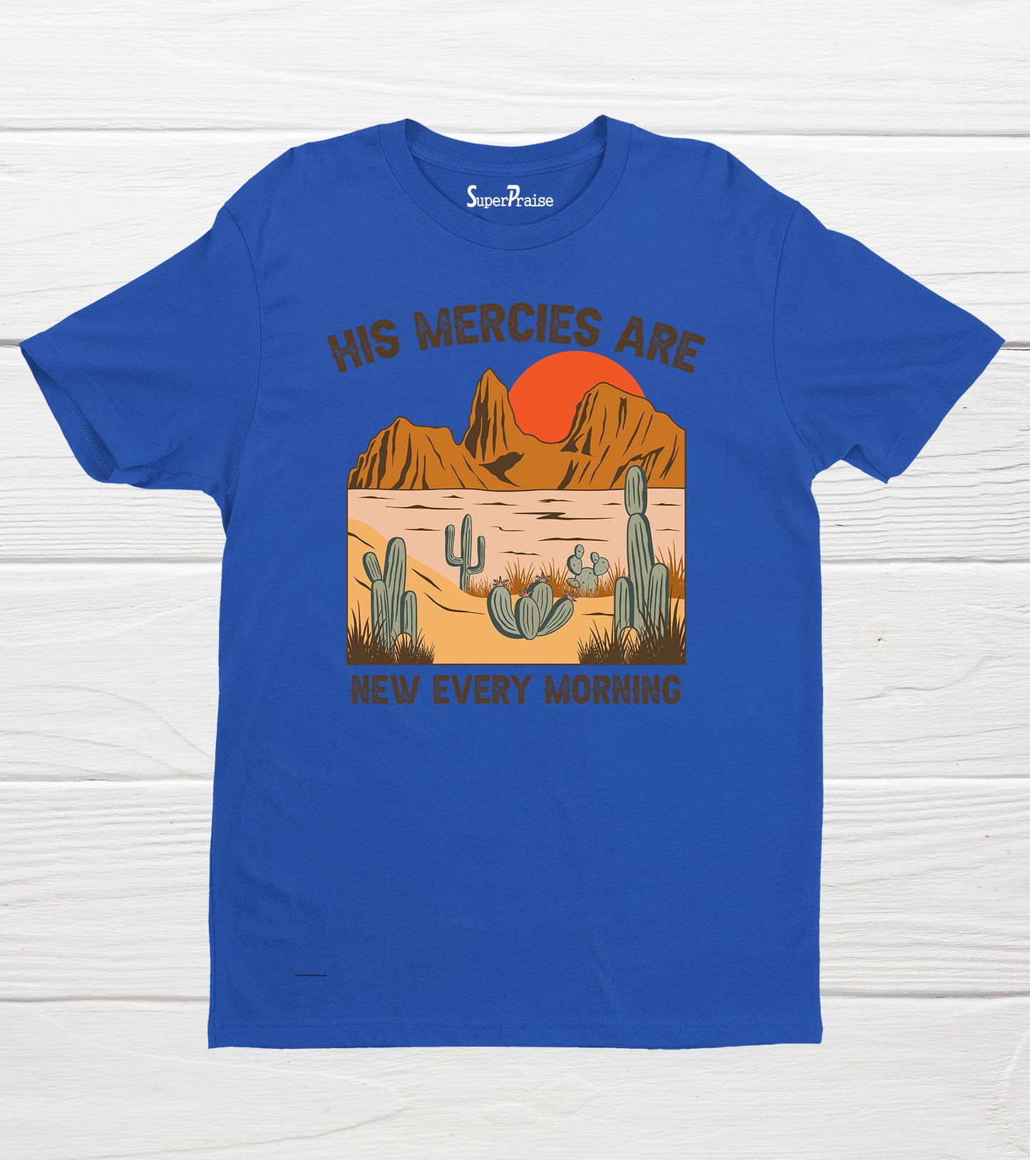 His Mercies Are New Every Morning Christian Bible Verse Faith T-Shirt
