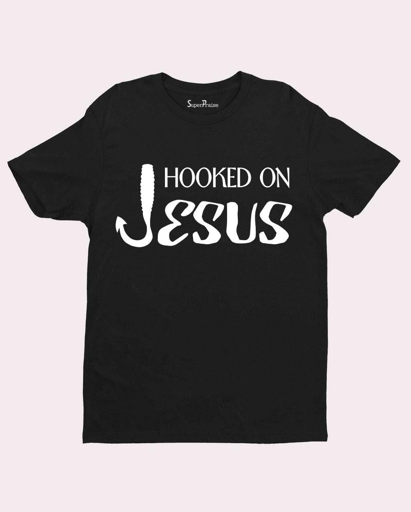 Hooked On Jesus Christian T shirt