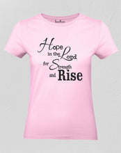 Christian Women T Shirt Hope In The Lord For Strength & Rise