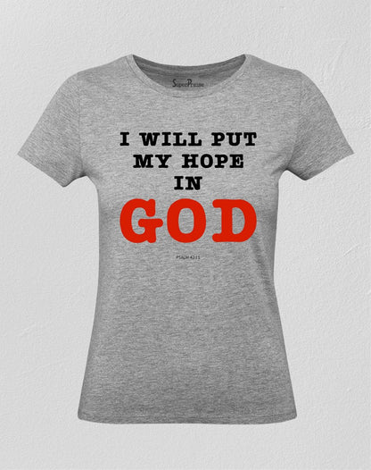 Christian Women T Shirt Hope In God Holy 